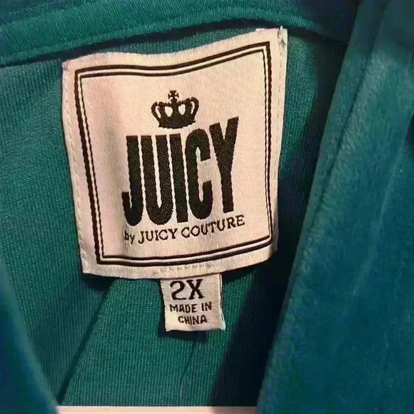 Juicy Couture Womens Plus Hoodie w Mid Rise Velour Pant Set NWT Y2K style 2X - Picture 5 of 14